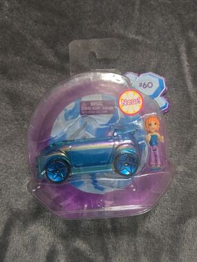 NEW 2008 Original Polly Pocket Polly Wheels #60 Topaz Charm - Car and Figure